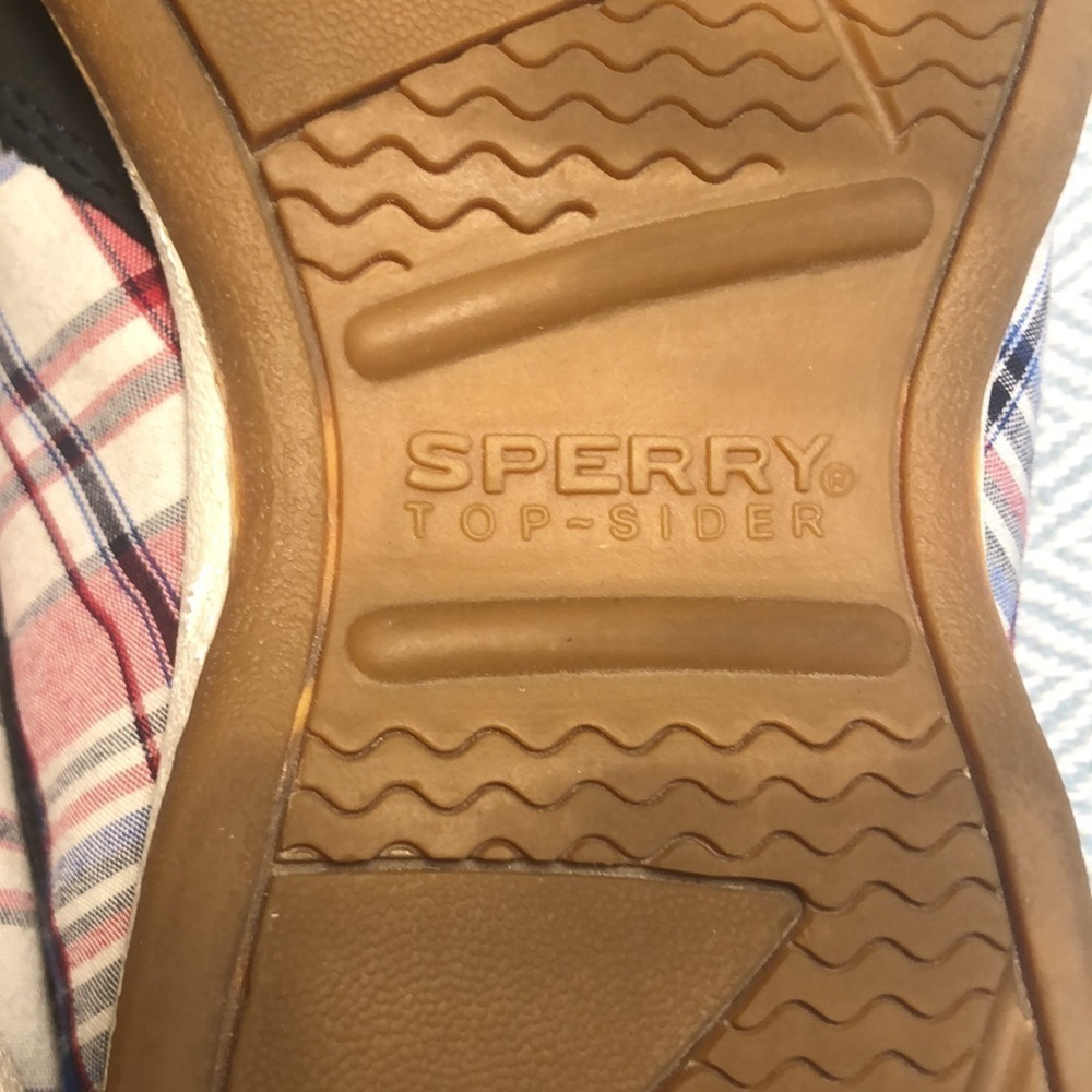 SPERRY Women’s Top Siders 9.5 M Navy & Plaid USED Good Condition - Picture 5 of 16
